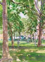 Wendelien Schönfeld - Gouache, 12 -- Wittenburg, gouache 2025, 24x18 cm></a></td> <td width=