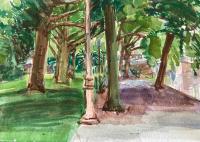 Wendelien Schönfeld - Gouache, 16 -- Kattenburg, gouache 2025, 18x24 cm></a></td> <td width=